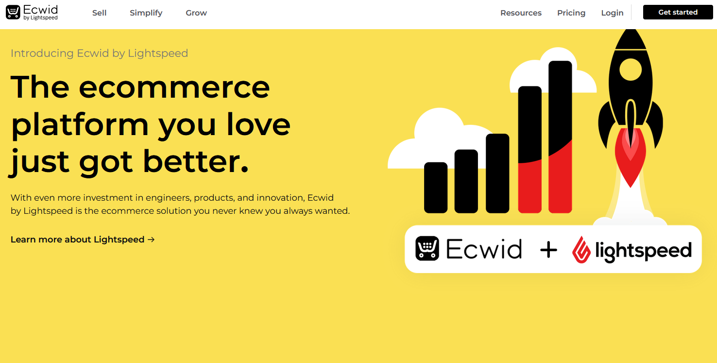 Ecwid website screenshot Image: Ecwid website screenshot